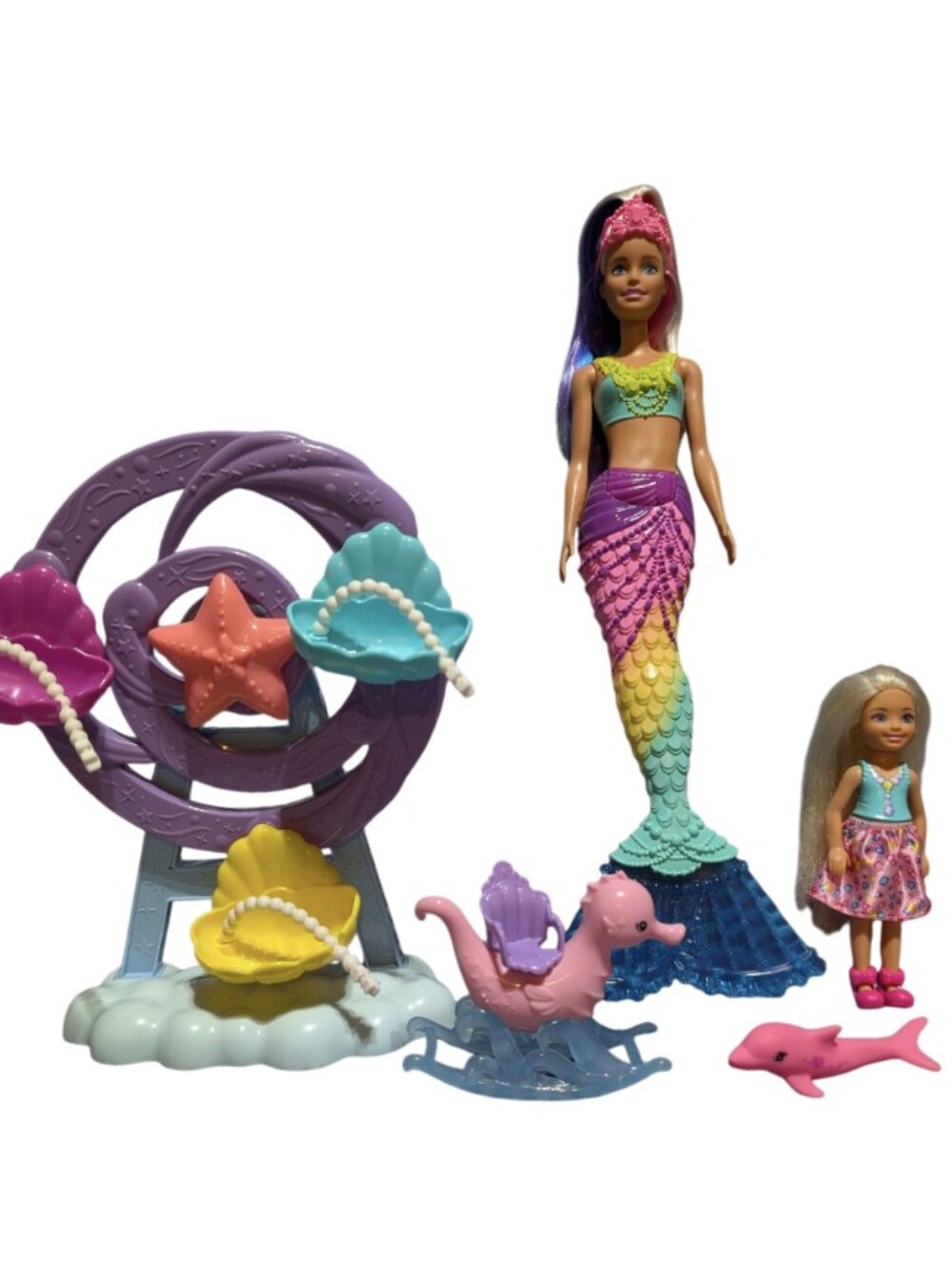 Barbie Mermaid Nurturing Playset W/ Chelsea & Dolphin